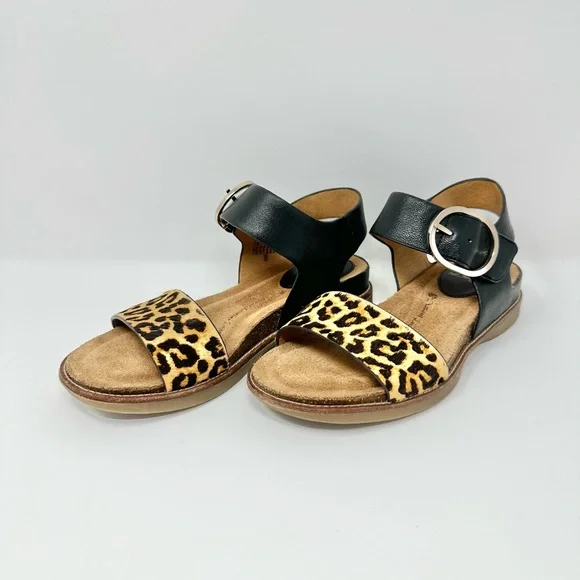 Sofft Leopard, Black and Tan Sandals Size 6 - Picture 3 of 10
